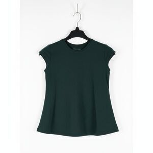 Universal Standard Cap Sleeve T-Shirt Women 4XS Forest Green Cotton Casual